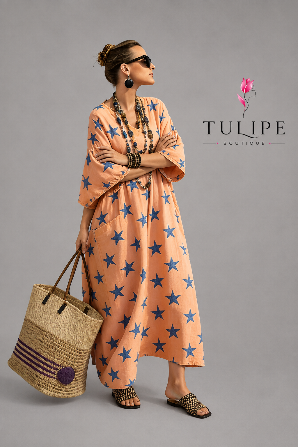 Santorini Bohemian Maxi Dress