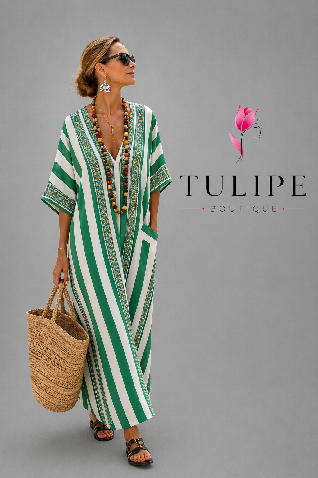 Santorini Bohemian Maxi Dress