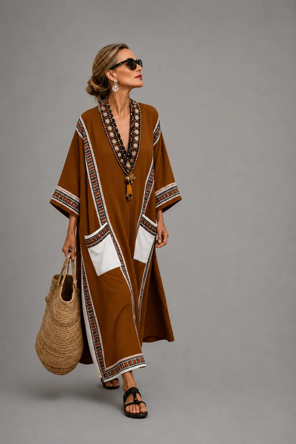 Santorini Bohemian Maxi Dress Tulipe Boutique