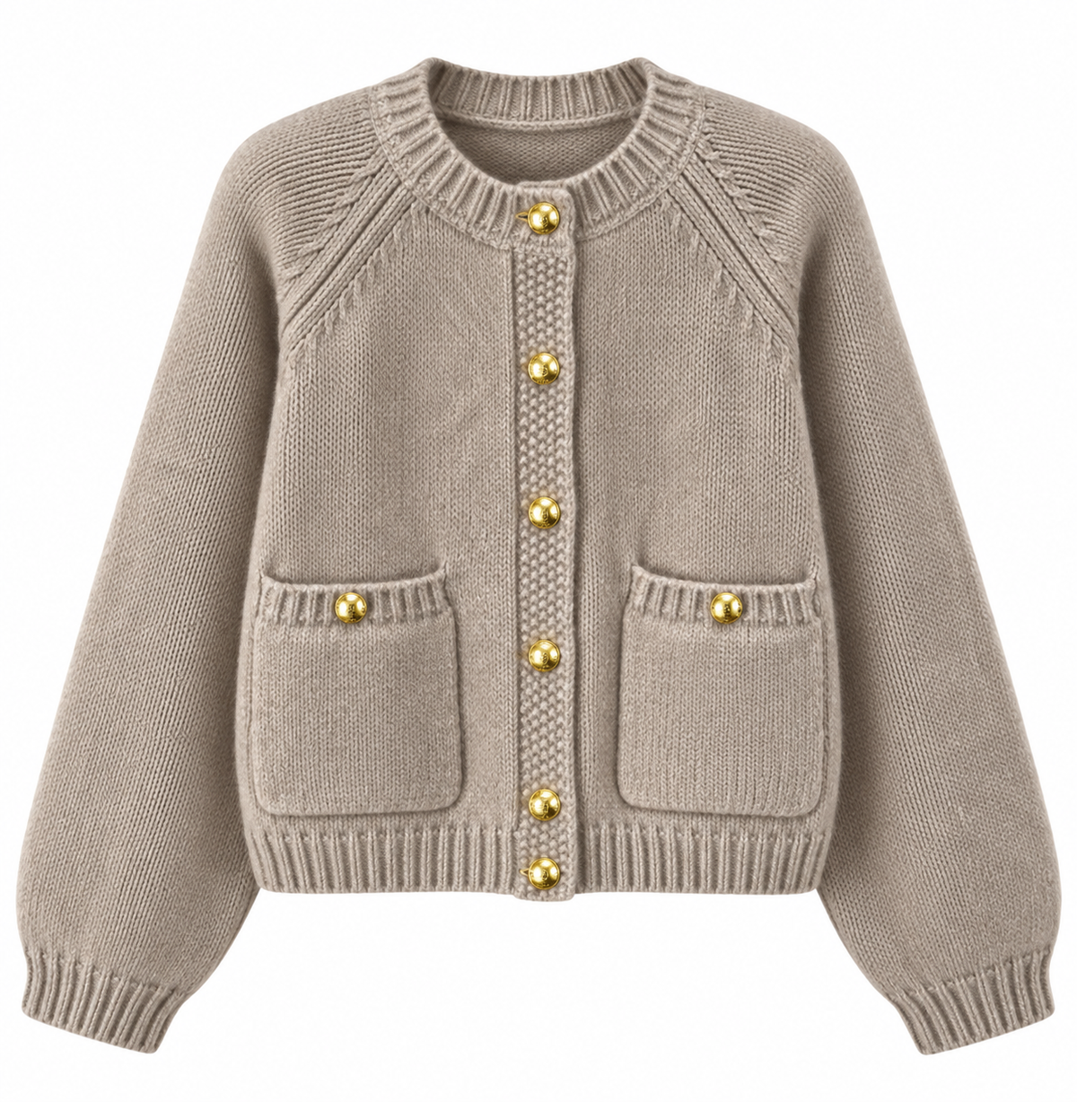 Margaux Gold Button Cardigan Tulipe Boutique