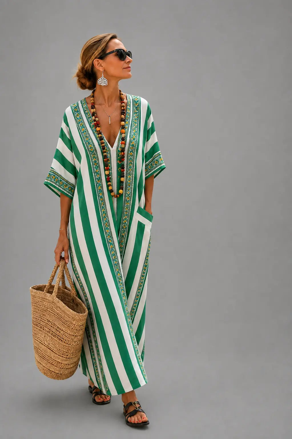Santorini Bohemian Maxi Dress Tulipe Boutique