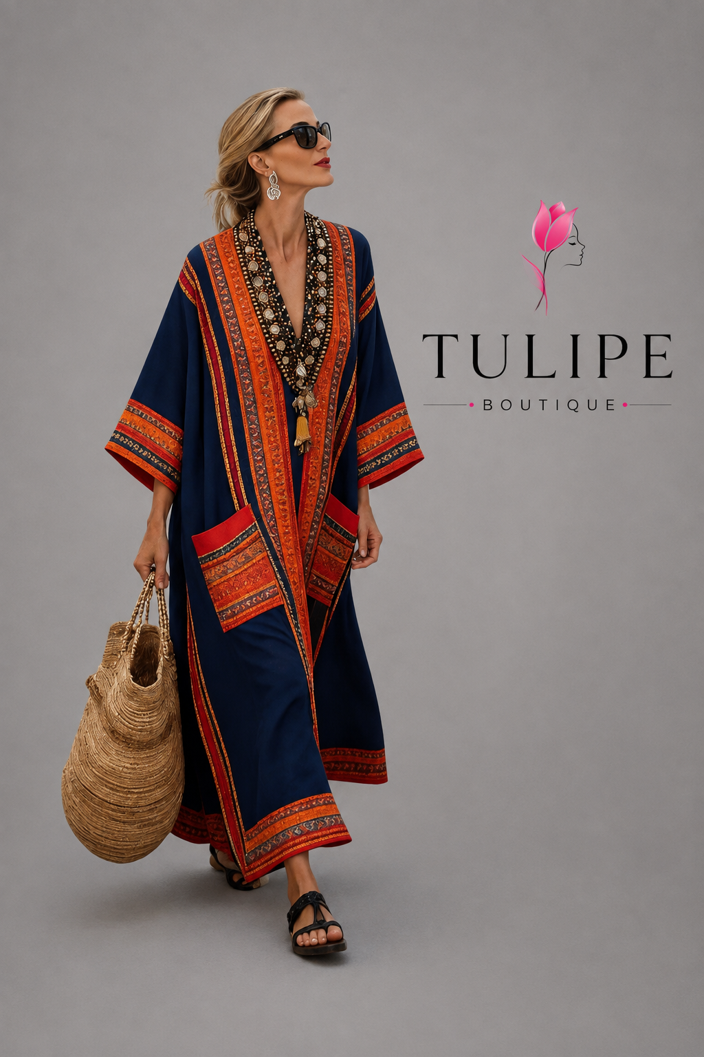 Santorini Bohemian Maxi Dress