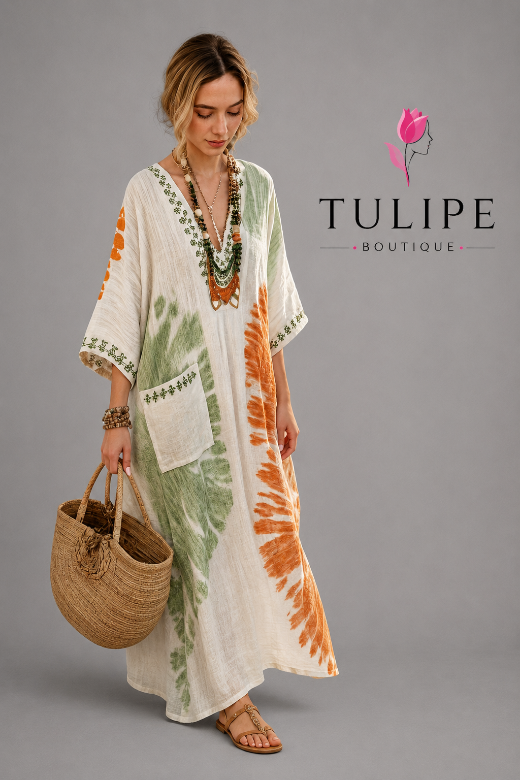 Santorini Bohemian Maxi Dress