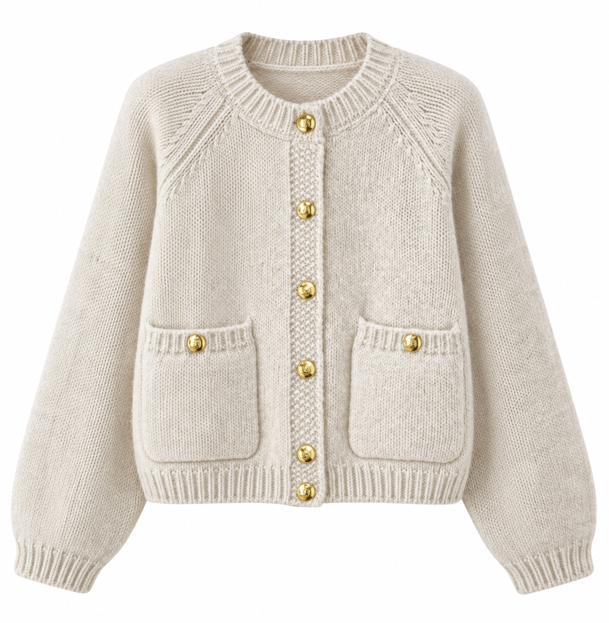 Margaux Gold Button Cardigan Tulipe Boutique