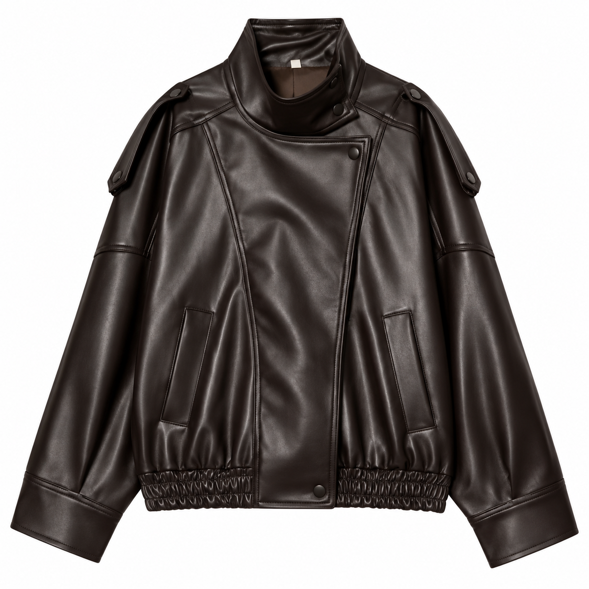 Noir Élan Leather Jacket Tulipe Boutique