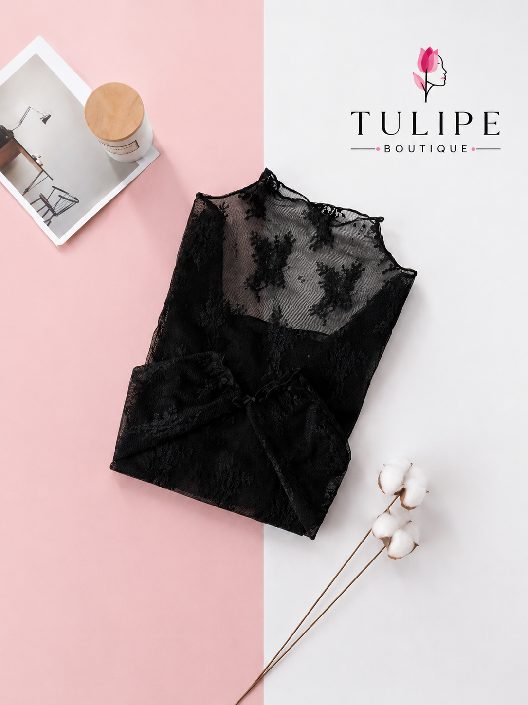Elegant Sheer Lace Long-Sleeve Top