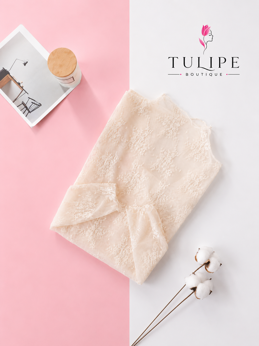 Elegant Sheer Lace Long-Sleeve Top