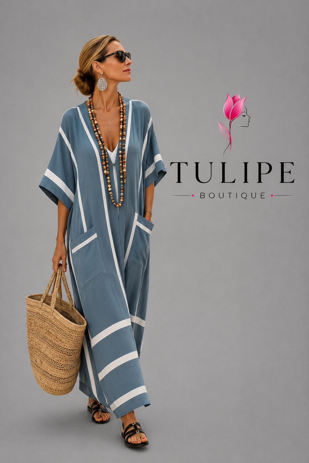 Santorini Bohemian Maxi Dress