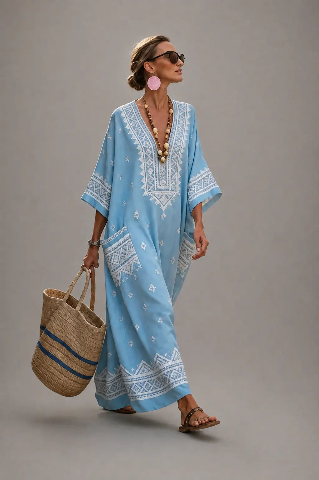 Santorini Bohemian Maxi Dress Tulipe Boutique