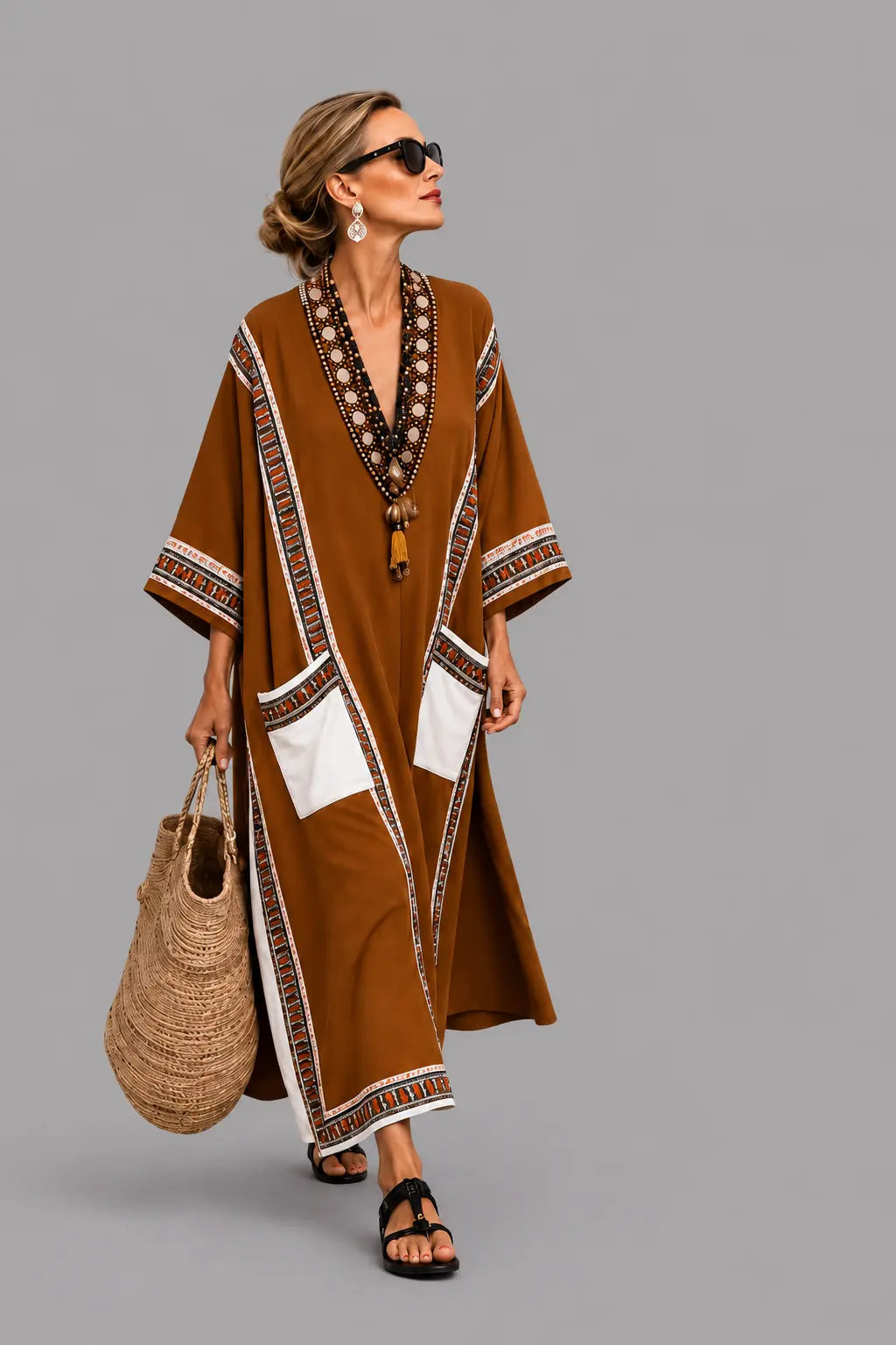 Santorini Bohemian Maxi Dress Tulipe Boutique